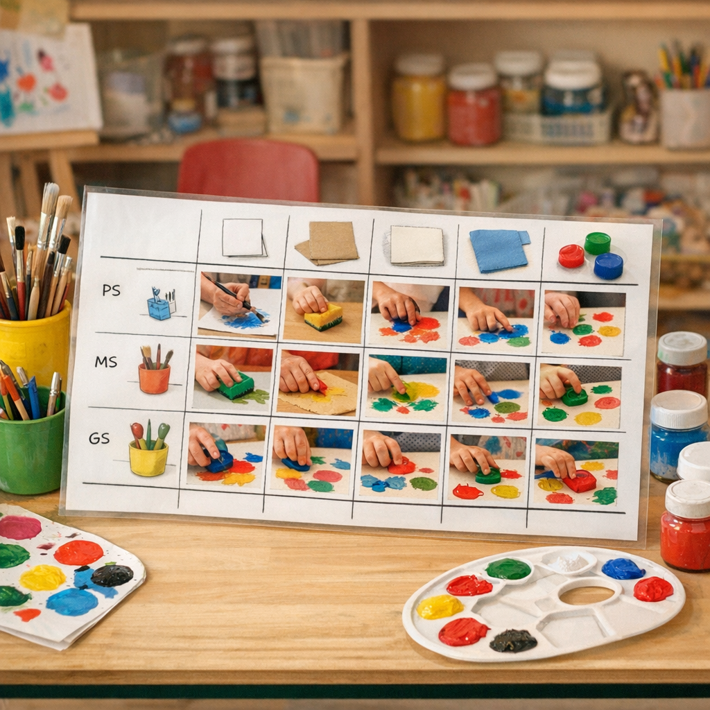 Quel matériel choisir&nbsp;? Tableau des supports, gestes et variantes PS-MS-GS