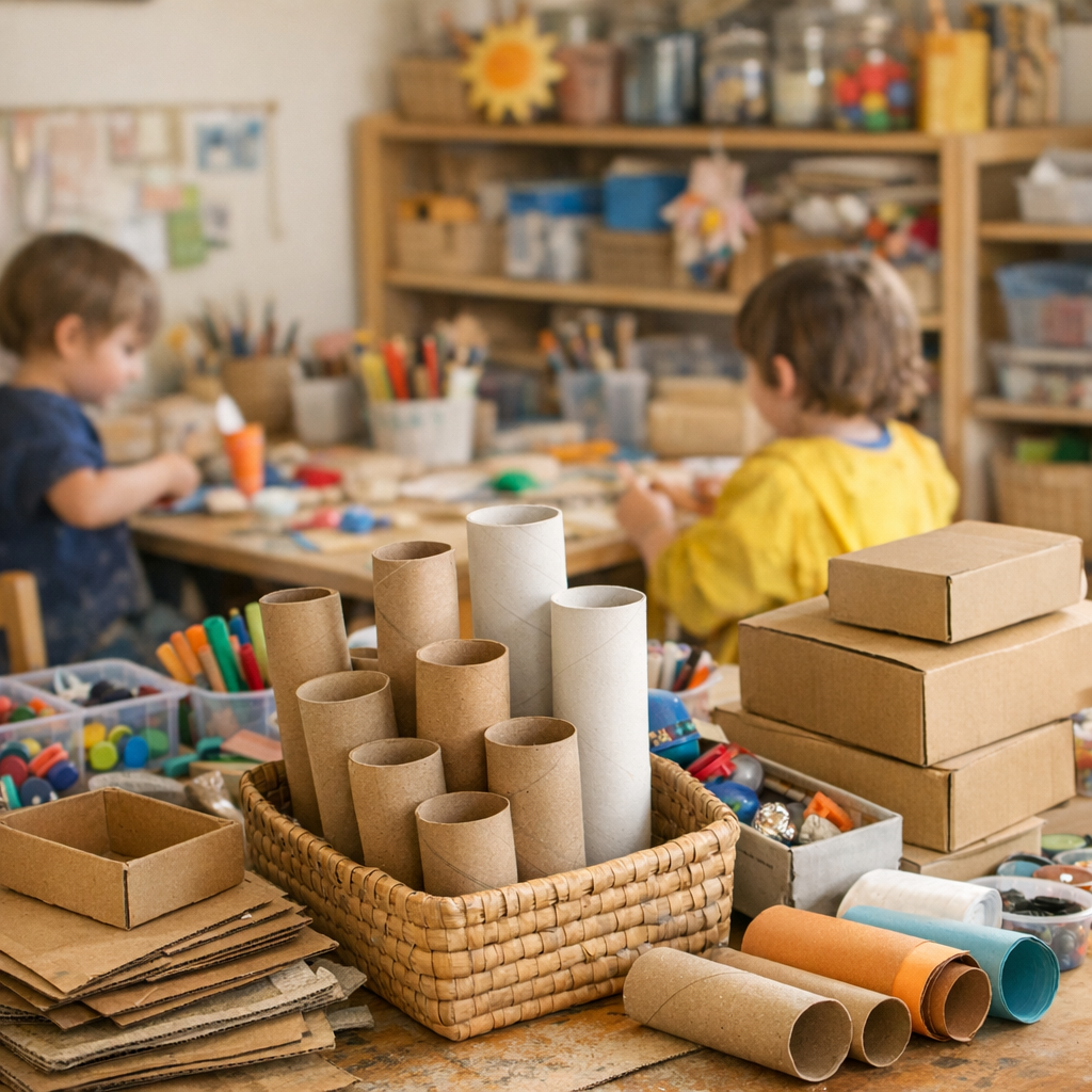 Rouleaux, papier cartonné, boîtes&nbsp;: la récup qui change vraiment l’atelier