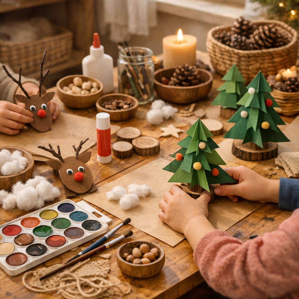 Une activité manuelle de maternelle pour Noël prend vie en 12 idées