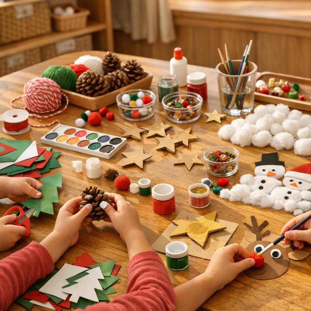 Les activités manuelles de Noël en maternelle réveillent les sens