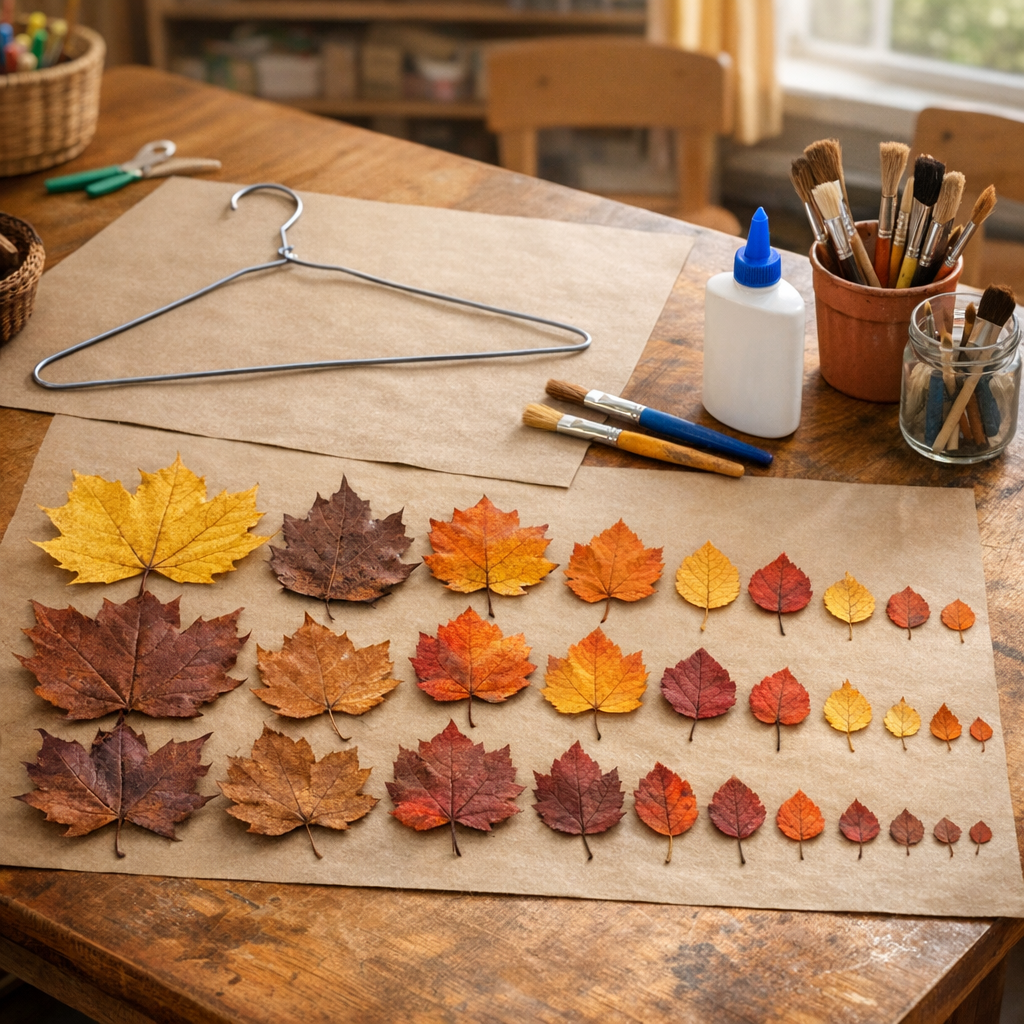 12 Bricolages d’Automne en maternelle commencent par les feuilles