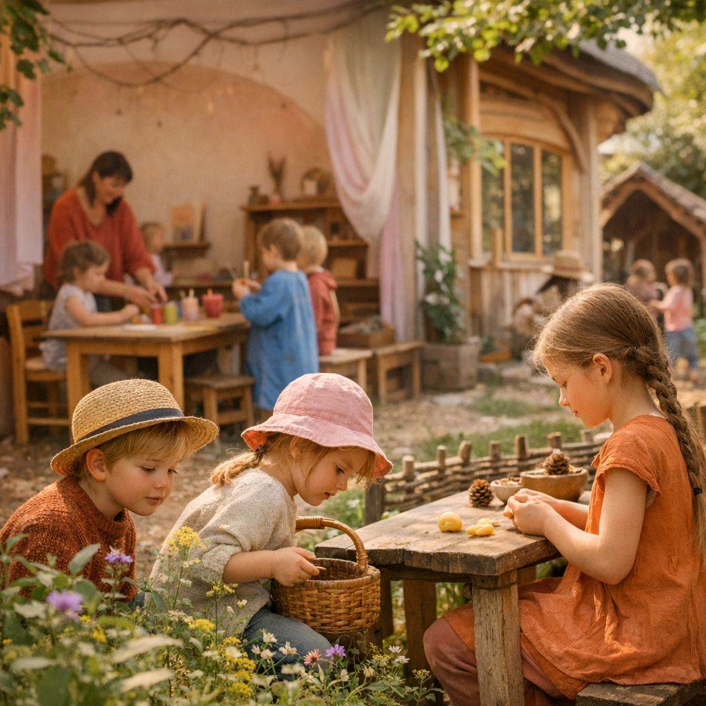 Pédagogie Steiner-Waldorf&nbsp;: jardin d’enfants, arts, nature et apprentissages