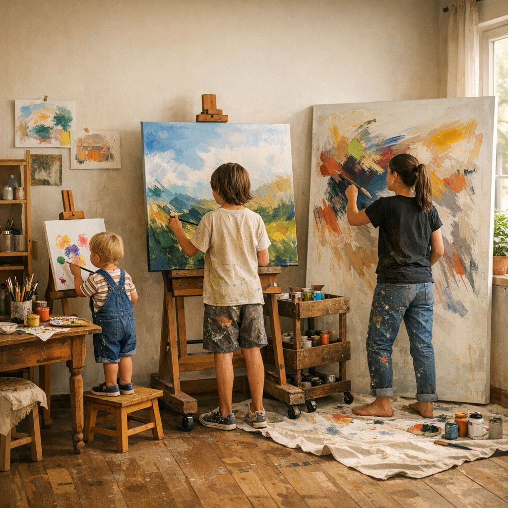 Choisir la taille d’une toile selon l’enfant, le geste et le lieu