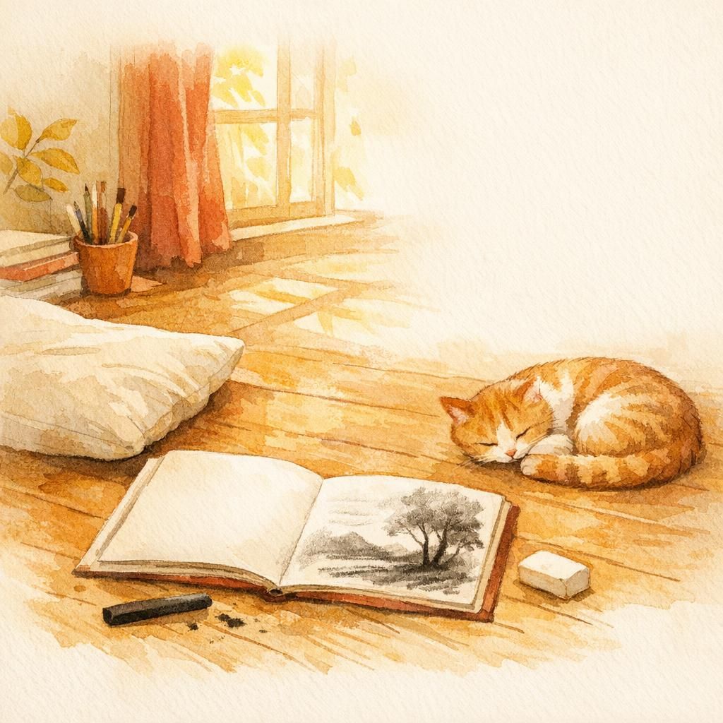 Coin de dessin tranquille