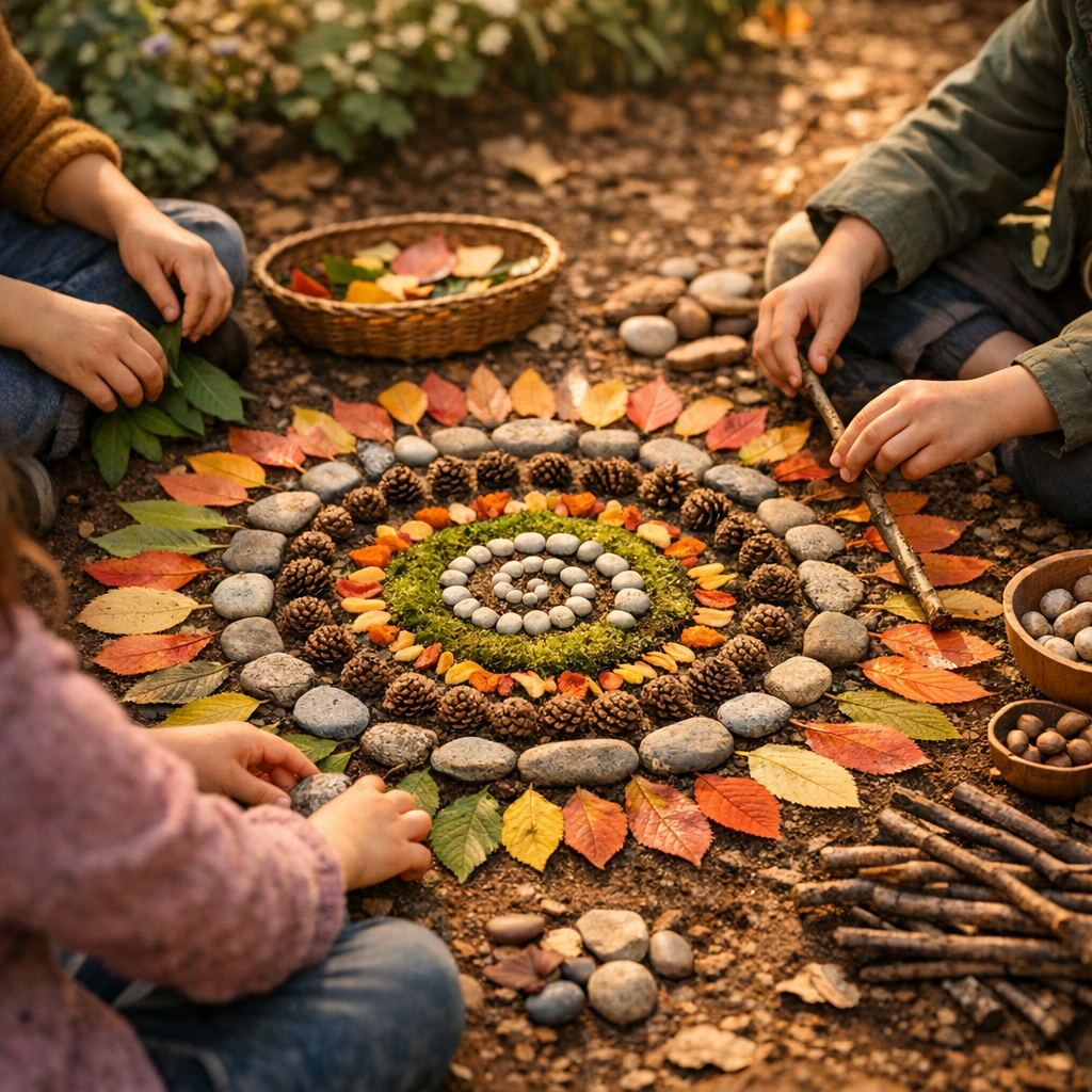 Les œuvres Land Art apprennent aux enfants à regarder la nature