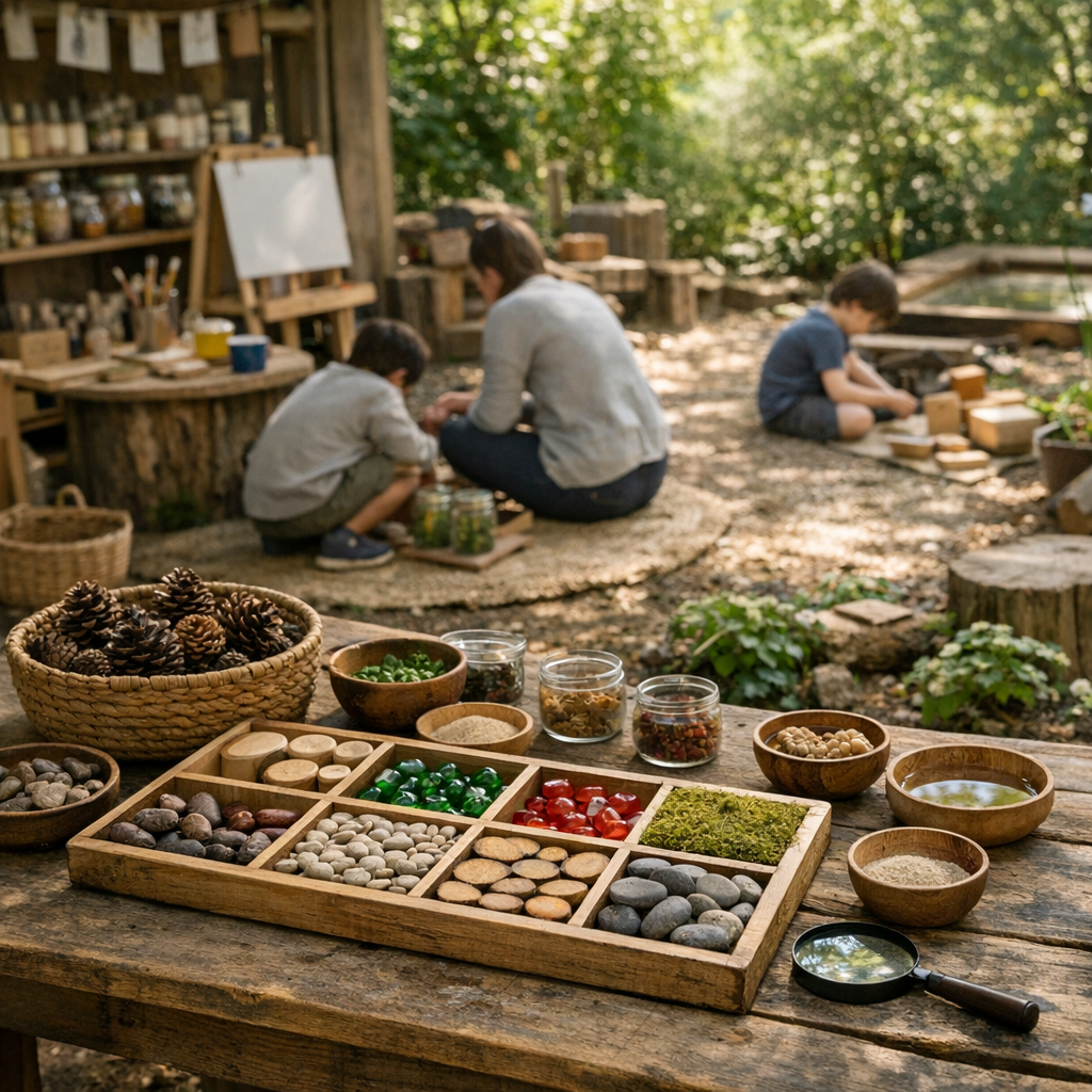 L’environnement comme troisième éducateur&nbsp;: atelier, nature et matériel sensoriel